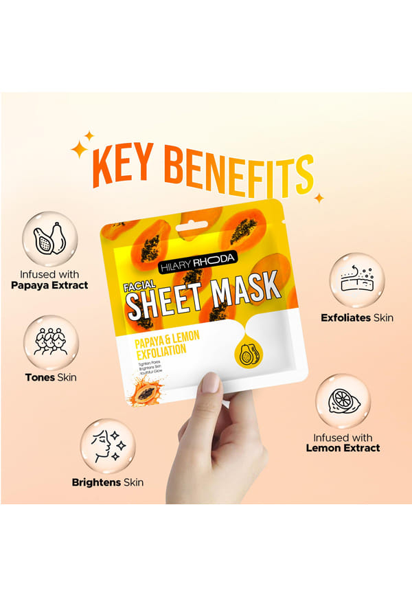 Papaya & Lemon Exfoliation Sheet Mask – thumbnail 3