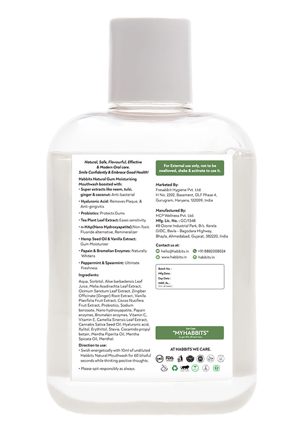 Sensitivity Relief Natural Mouthwash- Vanilla & Spearmint – thumbnail 2