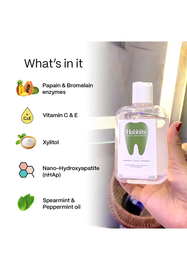 Sensitivity Relief Natural Mouthwash- Vanilla & Spearmint – thumbnail 4