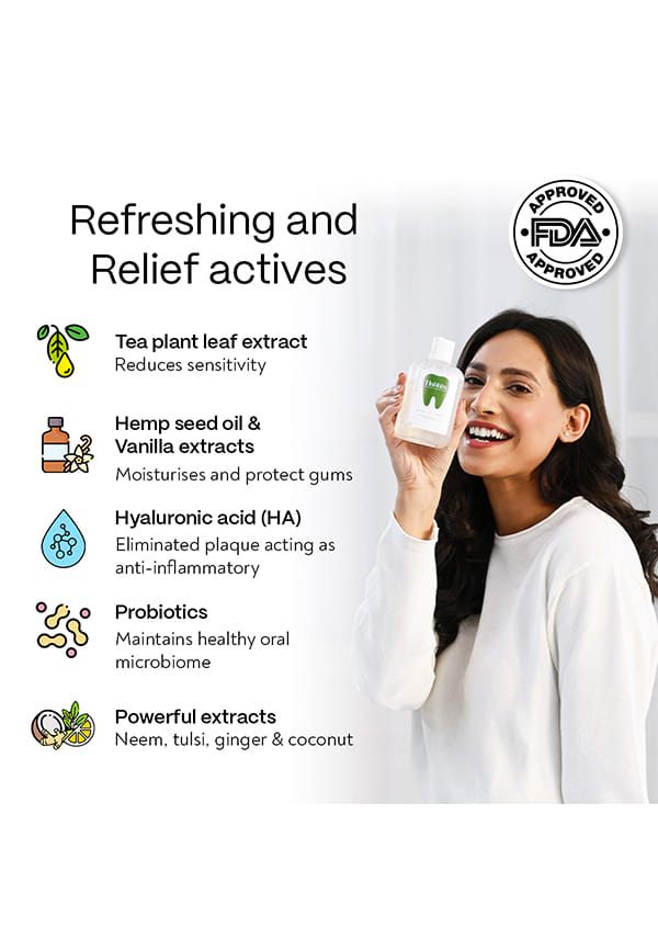 Sensitivity Relief Natural Mouthwash- Vanilla & Spearmint – thumbnail 5