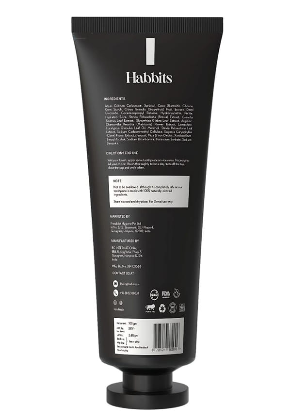 Teeth Whitening Toothpaste, Charcoal Mint, Tea Tree Oil – thumbnail 2