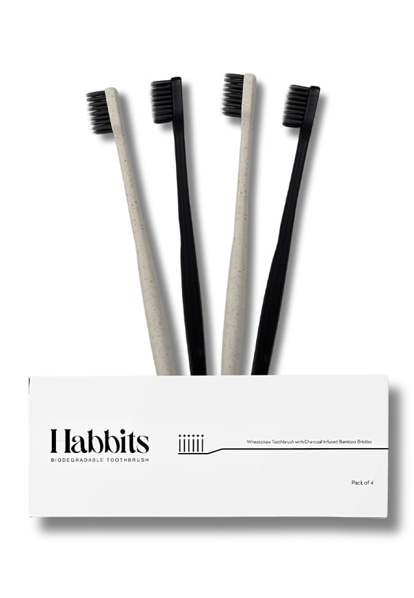Essentials Combo, Pack of 4 Wheat-Straw Toothbrush & 1 Copper Tongue Cleaner – thumbnail 4