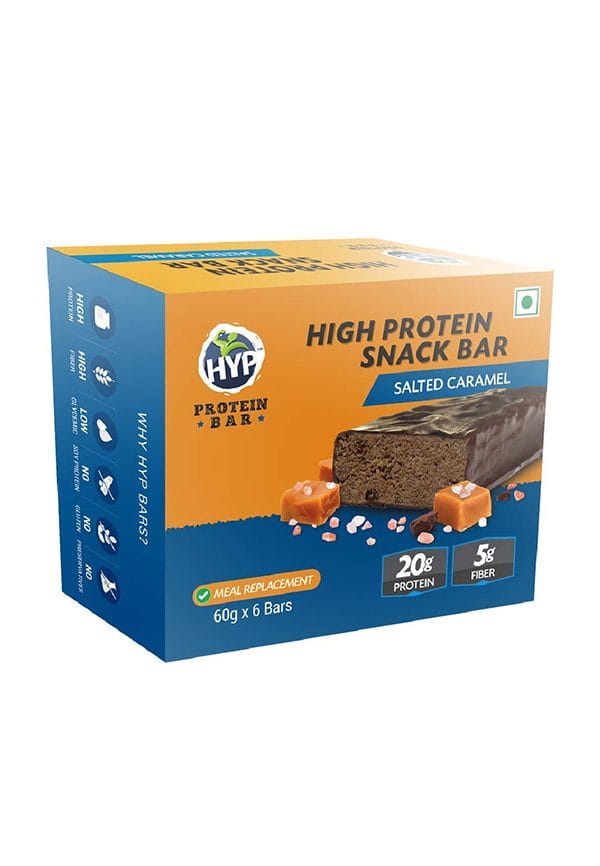Whey Protein Bar Pack of 6 (60gm X 6) - Salted Caramel