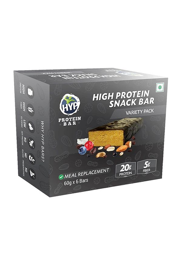 Whey Protein Bars Pack of 6 (60gm X 6) - Variety Pack