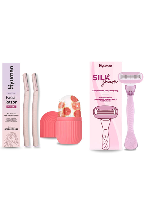 Face Razor 2 + Silkshave Razor + Ice Roller