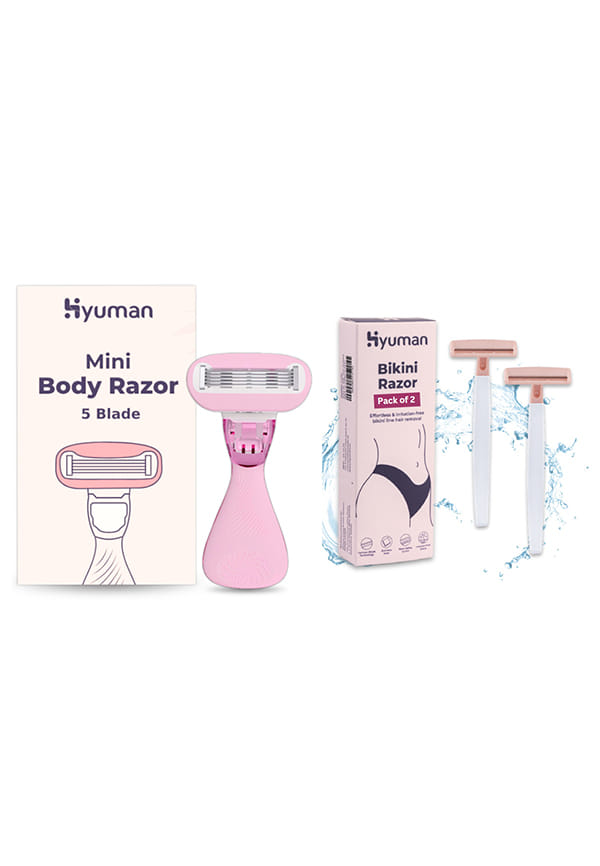 Mini Body Razor + Bikini Razor Pack of 2 for Women