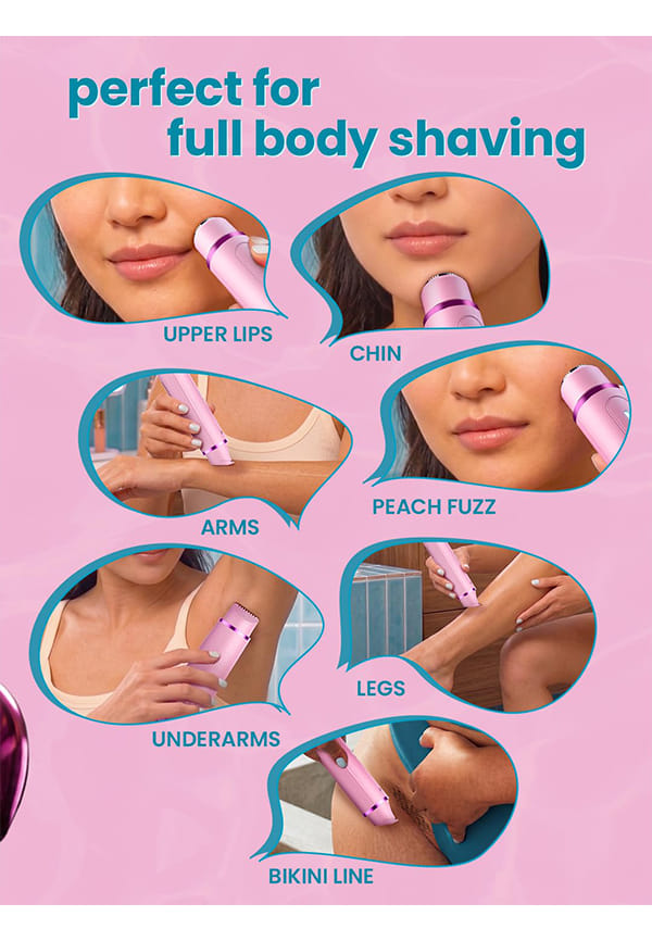TrimIt 2-in-1 Rechargeable Face & Body Trimmer for Women – thumbnail 6