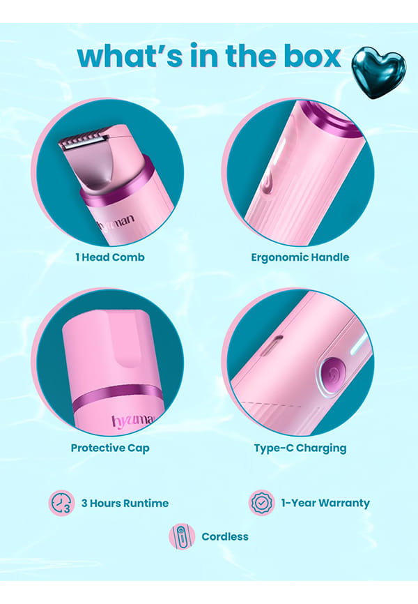 TrimIt 2-in-1 Rechargeable Face & Body Trimmer for Women – thumbnail 7