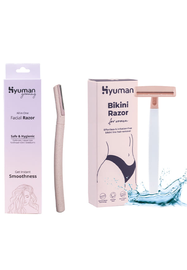 Face Razor + Bikini Razor Combo for Smooth Shaving