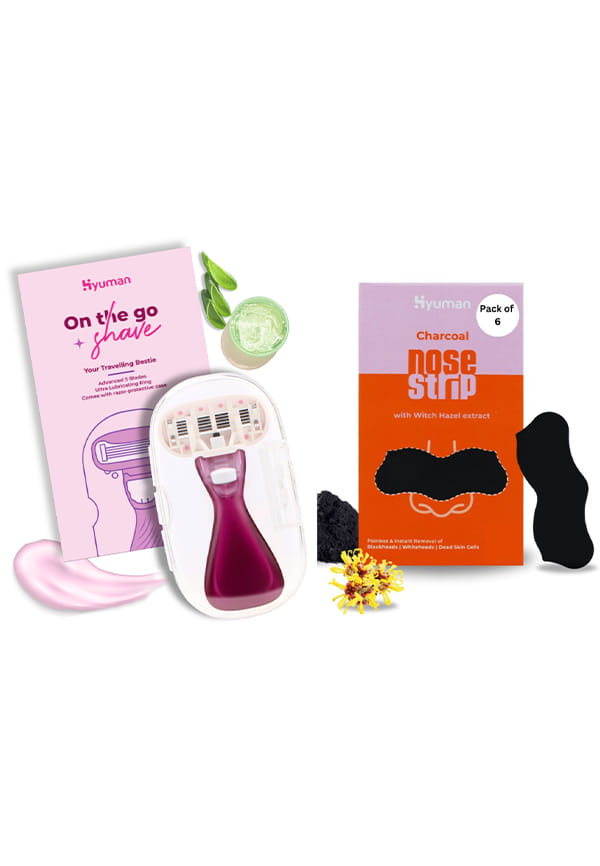 On The Go Razor + Nose Strip Pack of 6