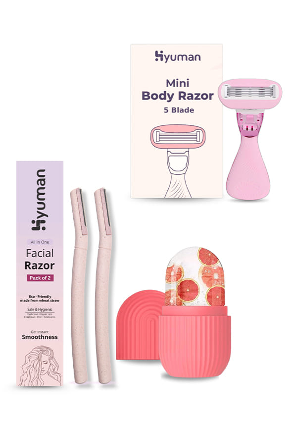 Face Razor + Mini Body Razor + Aloevera Gel 100 ml