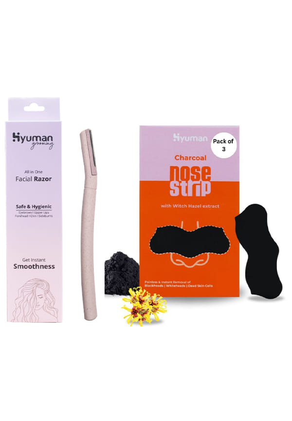 Grooming Combo - Face Razor & Nose Strip Pack