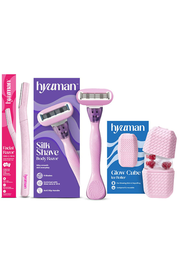 Grooming Combo – Face Razor + Silkshave Razor + Ice Roller Grooming Combo – Face Razor + Silkshave Razor + Ice Roller