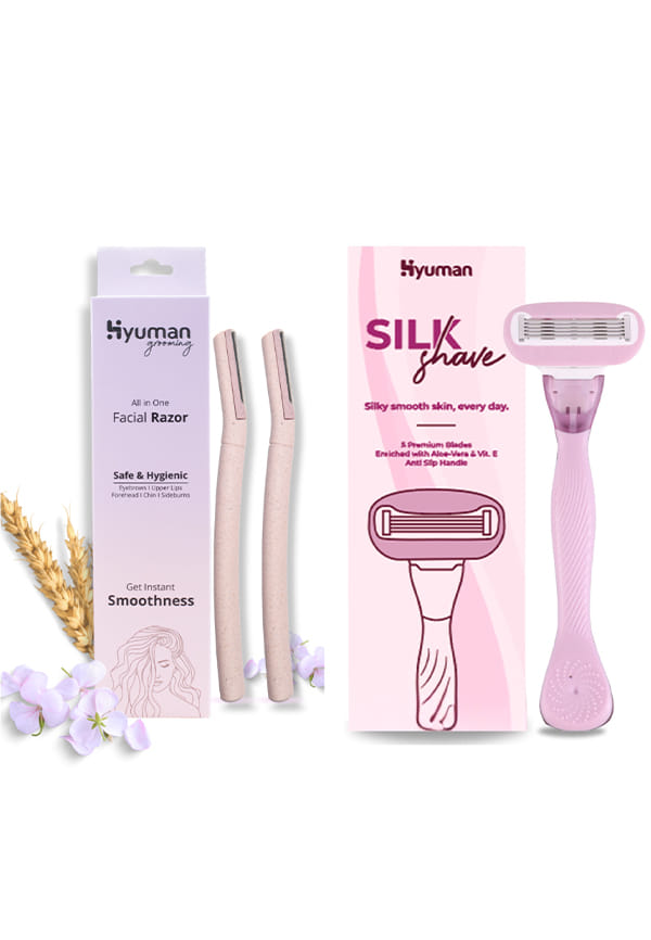 Face Razor Pack of 2 & SilkShave Razor