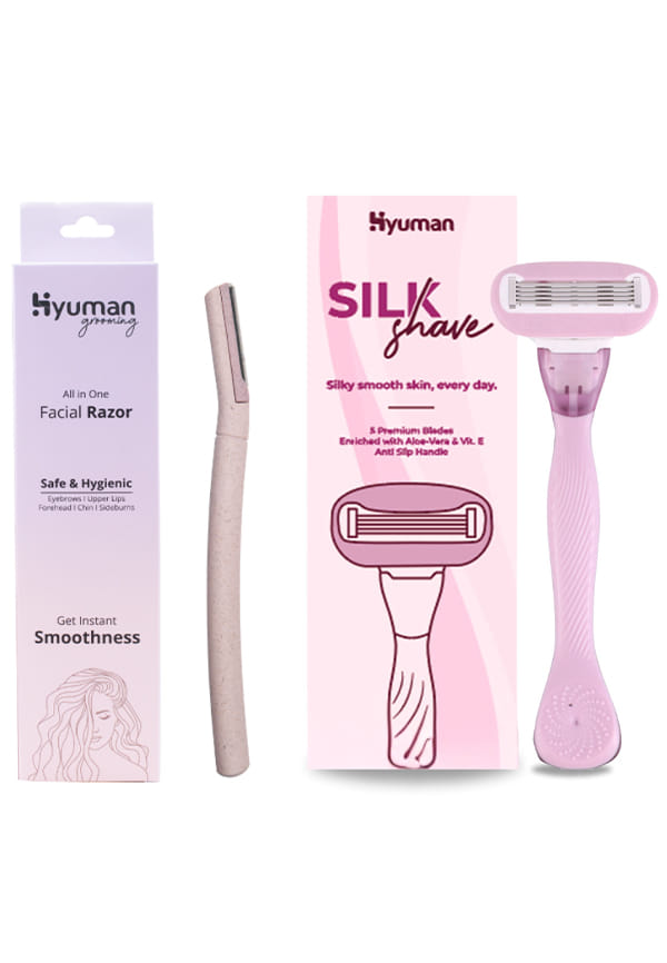 Face Razor + SilkShave Razor Combo for Smooth Shaving Face Razor + SilkShave Razor Combo for Smooth Shaving