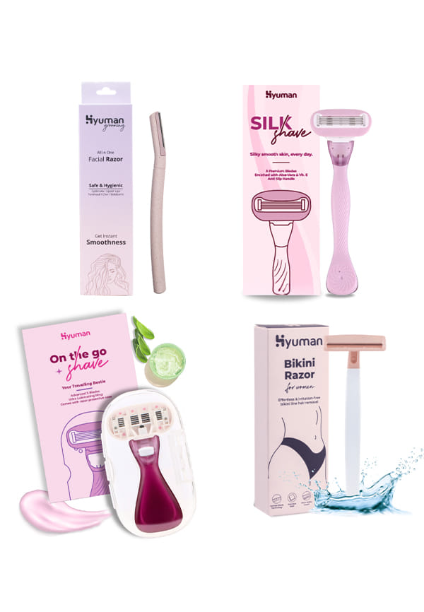 Grooming Combo - Face Razor + SilkShave Razor + Pod Razor + Bikini Razor