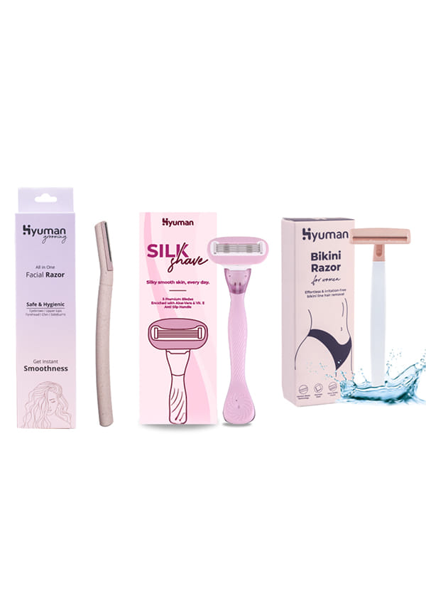 Grooming Combo - Face Razor + SilkShave Razor + Bikini Razor