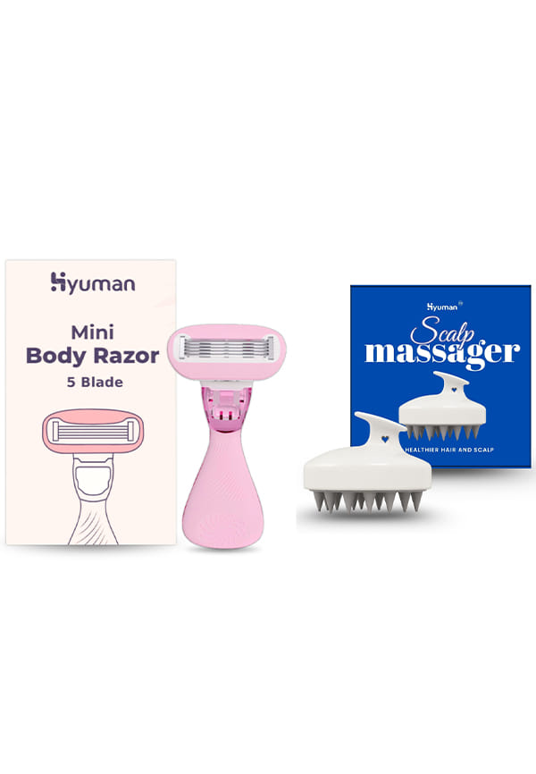 Mini Body Razor + Scalp Massager