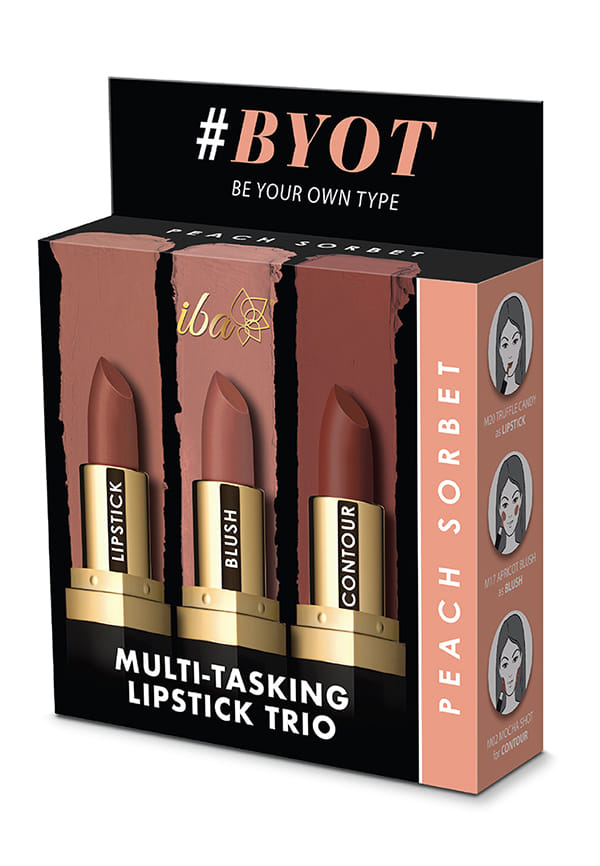 Multi-Tasking Lipstick Trio - Peach Sorbet