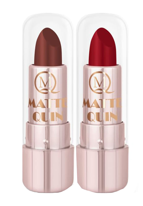 Set of 2 Matte Quin Lipstick for Women