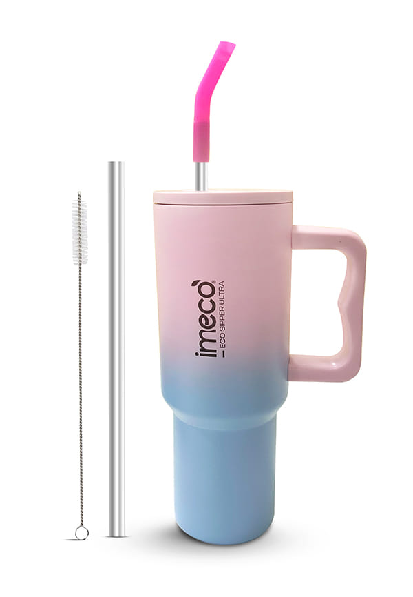 ECO SIPPER ULTRA Stainless Steel Sipper with Straw & Straw Cleaner