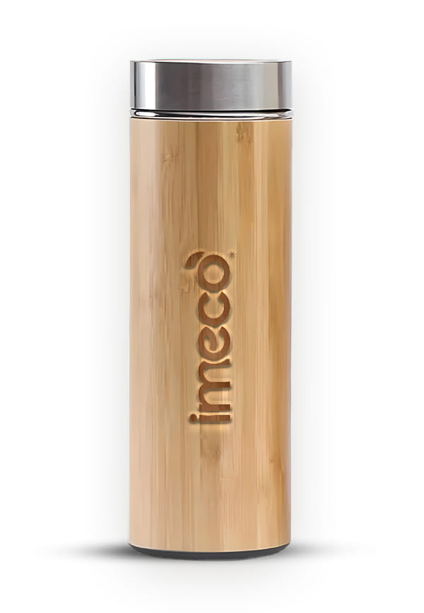 ECO-POUR Flat Head Bamboo Bottle with Stainless Steel Lid