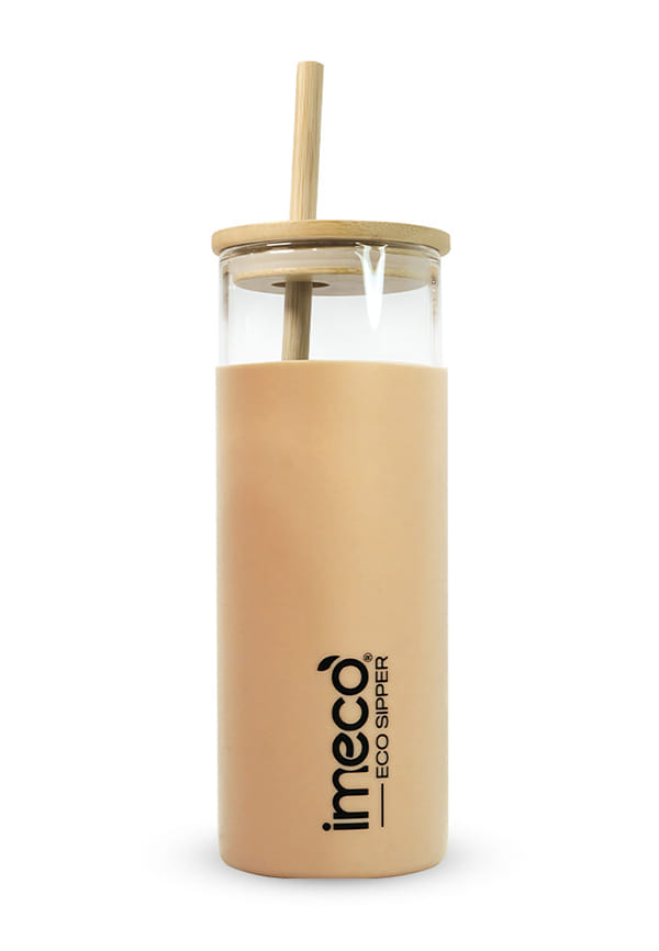 ECO-SIPPER Glass Sipper with Bamboo Straw
