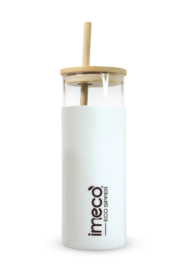 ECO-SIPPER Glass Sipper with Bamboo Straw