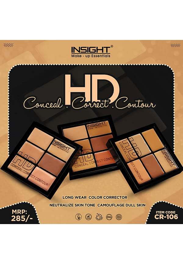 Insight Cosmetics Pro Concealer & Colour Corrector Palette For All Skin  15gm