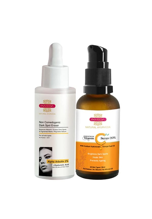 Vitamin C Darkspot Eraser Rasa Combo | Alpha Arbutin 2% with Hyaluronic + Concentrated Vitamin C 20%
