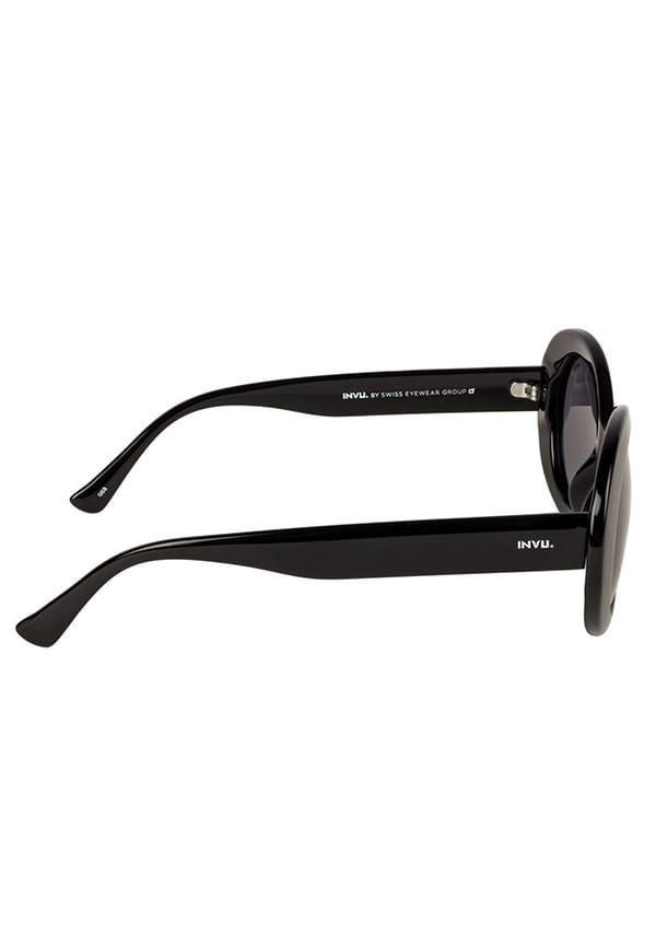 Black Round Sunglass With Black Lens For Women Size: Free Size