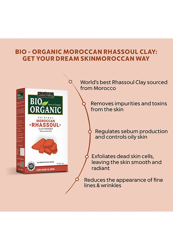 Bio Organic 100% Natural Moroccan Rhassoul Clay Powder – thumbnail 4