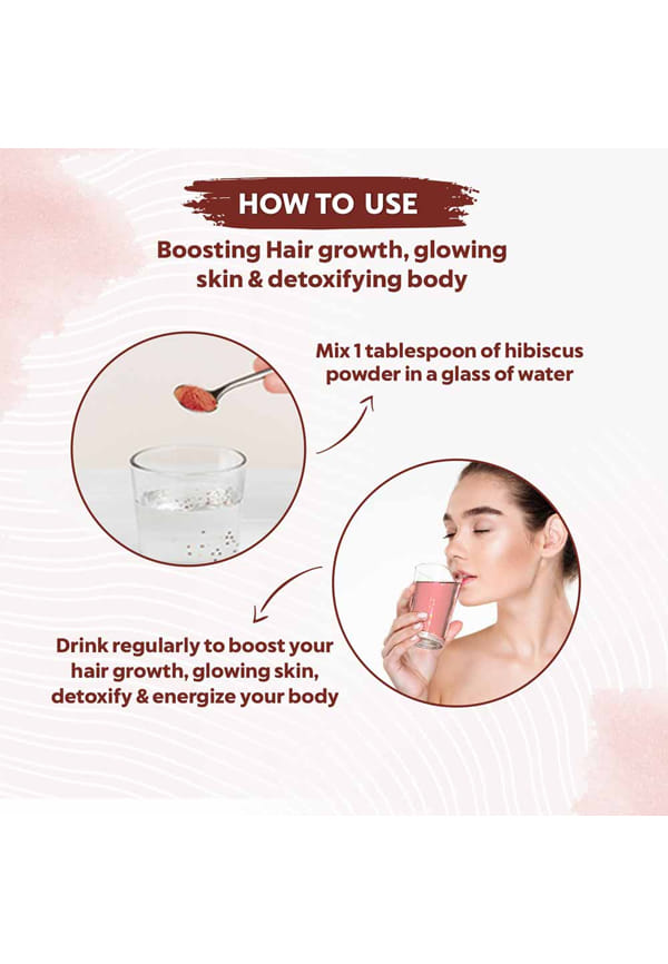 Bio Organic Hibiscus Flower Powder for Face Pack and Hair Mask – thumbnail 5