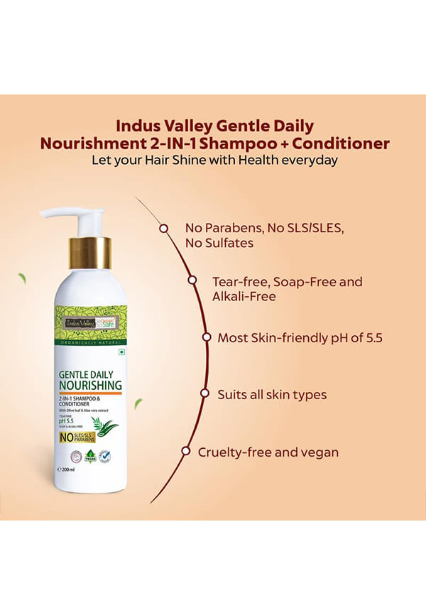 Organic Gentle Daily Nourishing 2-in-1 Shampoo and Conditioner – thumbnail 3