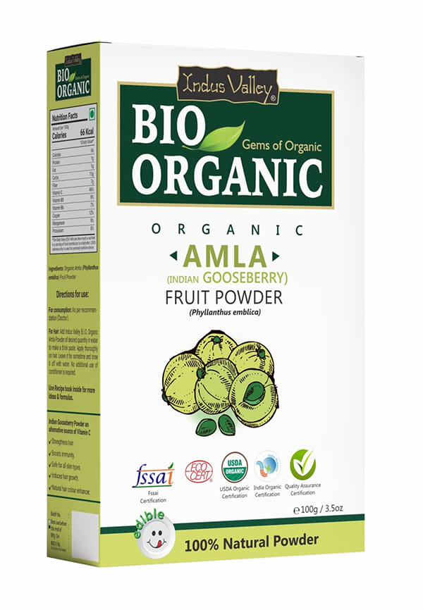 Bio Organic 100% Natural Amla Indian Gooseberry Fruit Powder
