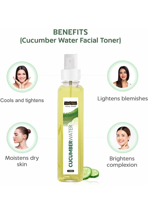 Organic Ayurveda Fresh Aloe Vera & Cucumber Water Pore Tightening, Hydrating Skin Toner – thumbnail 3