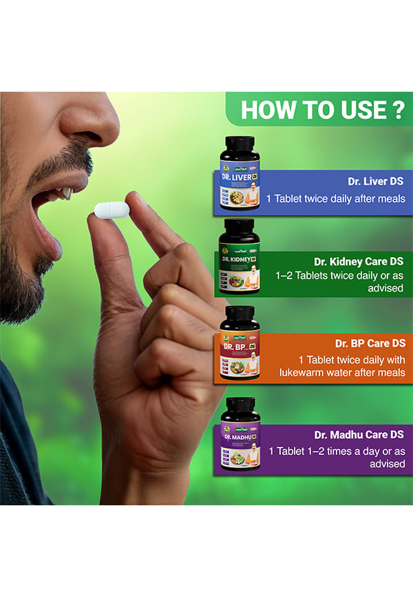 Pet Yakrit Pleeha Shuddhi Kit | Ayurvedic Detox & Wellness Combo with Dr. Liver DS, BP Care DS, Kidney Care DS & Madhu Care DS | Herbal Formula for Gut, Liver & Daily Lifestyle Balance – thumbnail 4