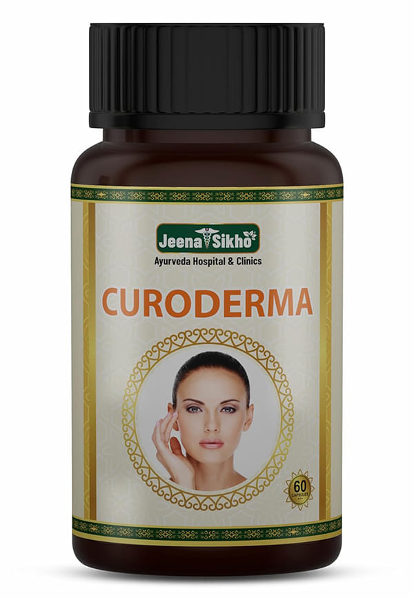 Curoderma | Ayurvedic Herbal Capsules with Neem, Anantmool, Manjistha, Giloy, Haldi & Khadir Curoderma | Ayurvedic Herbal Capsules with Neem, Anantmool, Manjistha, Giloy, Haldi & Khadir