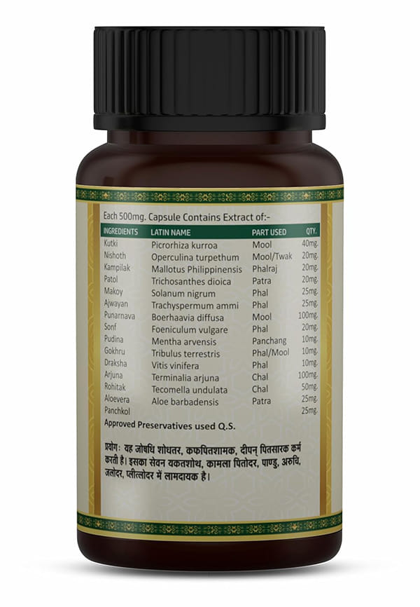 Livchronic Capsule | For Liver Detox, Fatty Liver & Digestion Help | Enriched with Kutki, Punarnava, Rohitak & Aloe Vera | Improves Liver Health, Metabolism & Natural Cleansing, 60 Capsules – thumbnail 2