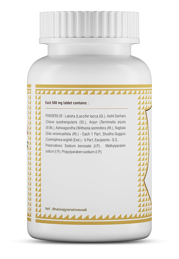 Laksha Guggulu | Bone Health & Joint Support | Ayurvedic Calcium Tablets for Women & Men | Supplement For Strong Bones | Osteoporosis Supplement | Bone Health Supplements, 60 Tablets – thumbnail 2