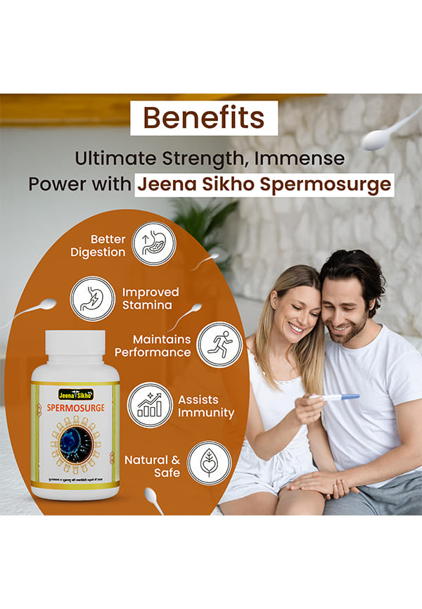 Spermosurge/Men’s Health Capsules | Herbal Men Wellness Supplement | Naturally Blended With Gokshura, Jeevanti, And Ashwagandha, 60 Capsules – thumbnail 3