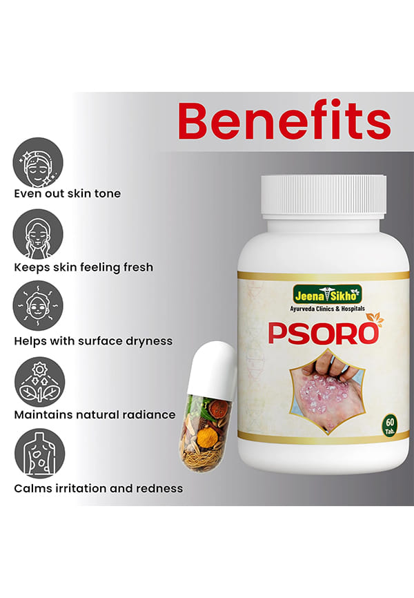Psoro/Skin Wellness Tablets | Herbal Blood Purifying Supplement | Naturally Blended With Neem Panchang, Manjistha, And Bawachi, 60 Tablets – thumbnail 3