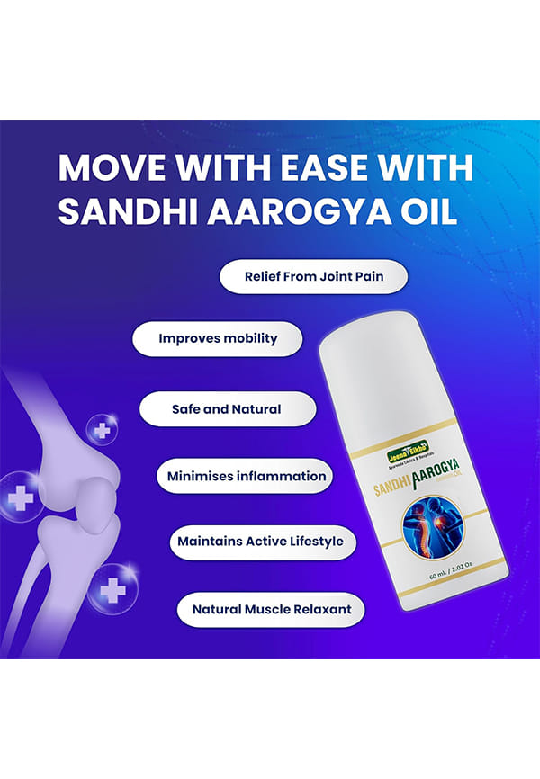 Sandhi Aarogya Oil - Joint Pain Relief | Ayurvedic Pain Relief Oil for Joint Pain, Back Pain & Muscle Discomfort | Ortho Aid Oil For Pain & Discomfort | Natural & No Added Chemicals, 60 ml – thumbnail 3