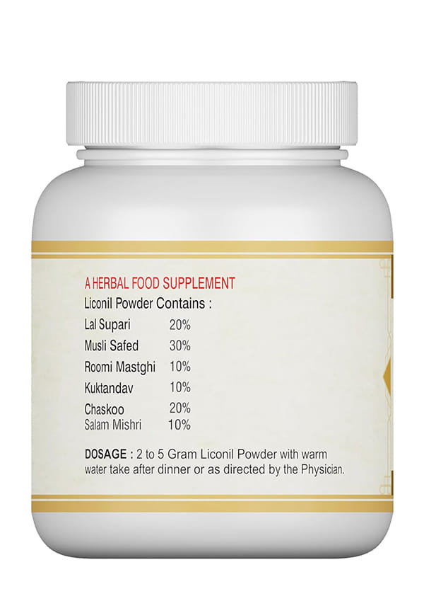 Liconil/Body Aches Powder | Herbal Pain Relief Supplement | Naturally Blended With Lal Supari, Musli Safed, And Roomi Mastghi | Ayurvedic Multivitamin For Bodyache, 60gm – thumbnail 2