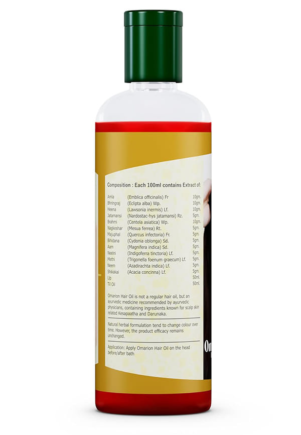 Omarion Hair Oil | Ayurvedic Hair Oil For Strong & Healthy Hair | Rich In Amla, Bhringraj, And Heena | Herbal Oil For Daily Hair Care, 100 ml – thumbnail 2