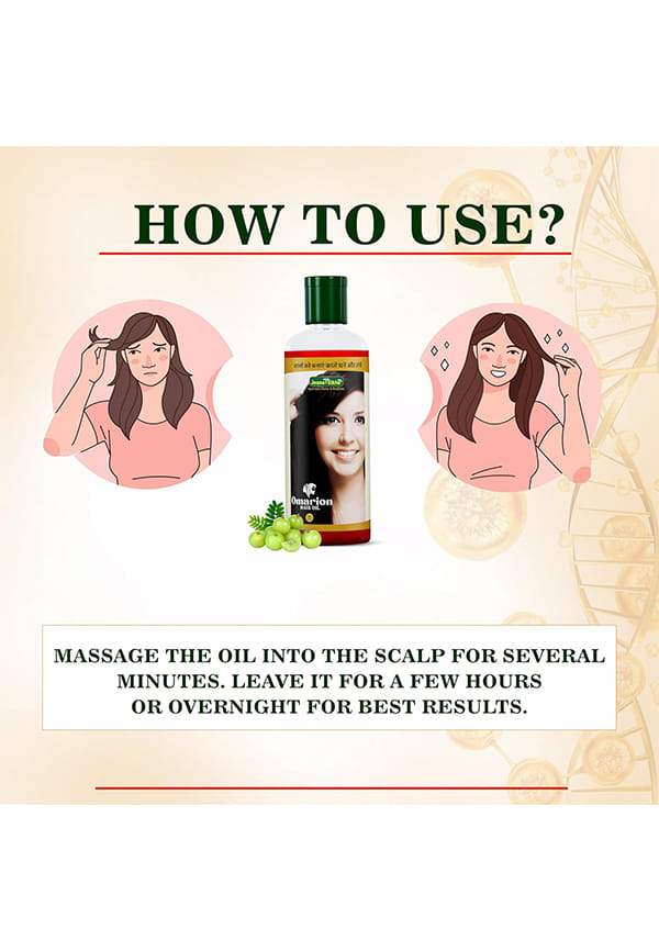 Omarion Hair Oil | Ayurvedic Hair Oil For Strong & Healthy Hair | Rich In Amla, Bhringraj, And Heena | Herbal Oil For Daily Hair Care, 100 ml – thumbnail 3