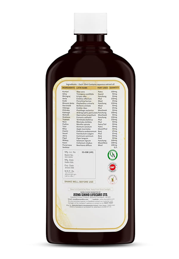 Telome +/Overall Wellness Syrup | Ayurvedic Detox Tonic For Good Health | Naturally Blended With Bhoomi Amla, Tripahal, And Shahtara, 500ml – thumbnail 2