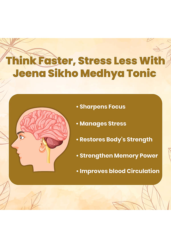 Medhya Tonic | Non-Sugar Syrup | Natural Cardio Tonic | Ayurvedic Tonic For Weak Pulse, Sleeplessness, Arterial Blockage | Ayurvedic Heart Care Expert, 450 ml – thumbnail 3
