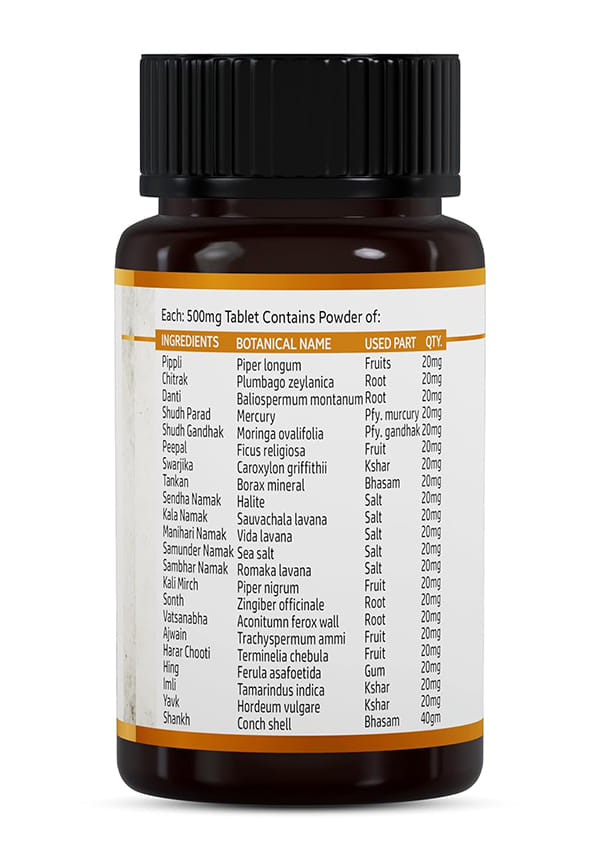 Mahashankh Vati - For Digestive Wellness | Ayurvedic Remedy for Digestive Wellness & Gut Health | Herbal Tablets for Digestion & Hyperacidity, 60 Veg Tablets – thumbnail 3