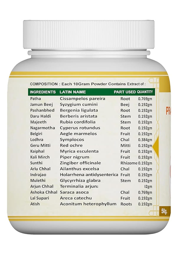 Pradar Nashak/Female Health Powder | Herbal Supplement For Female Wellness | Naturally Blended With Jamun beej, Daru Haldi, And Mulethi, 50gm – thumbnail 2